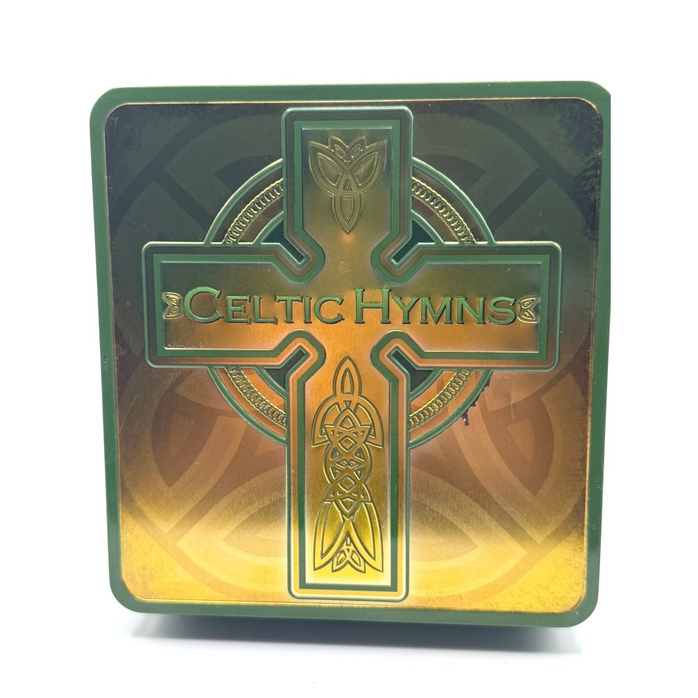 Madacy Celtic Hymns 3-CD Set Metal Tin Collector's Edition Green Gold Religious